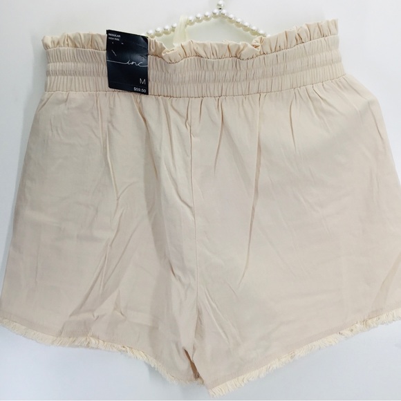 Womens Shorts Cashmere Cream Drawstring Shorts Size M Inc Earth New - Picture 2 of 6